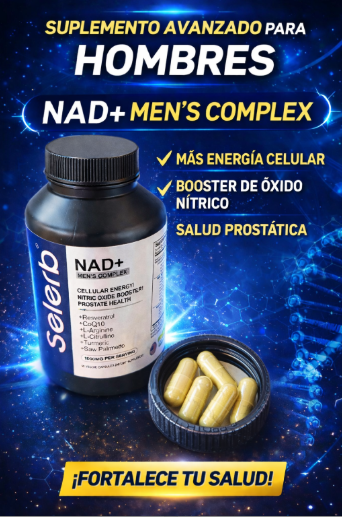 SELERB NAD SUPLEMENTO NAD+ PARA LA ENERGÍA Y VITALIDAD MASCULINA (EN CAJA)