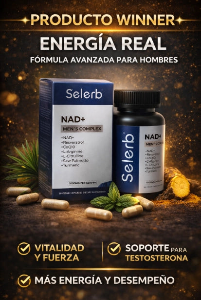 SELERB NAD SUPLEMENTO NAD+ PARA LA ENERGÍA Y VITALIDAD MASCULINA (EN CAJA)